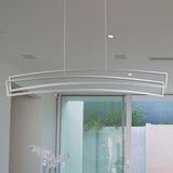 VONN Sirius VMC33440AL 46" ETL Certified Integrated LED Pendant, Height Adjustable Chandelier in Silver