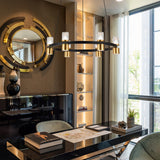 VONN Artisan Ellegi VMC34224BL 24" Integrated LED ETL Certified Pendant, Height Adjustable Chandelier, Black-VONN Lighting