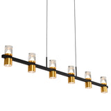 VONN Artisan Ellegi VMC34247BL 47" Integrated LED ETL Certified Pendant, Height Adjustable Chandelier, Black