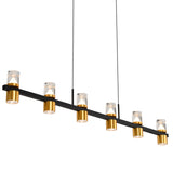VONN Artisan Ellegi VMC34247BL 47" Integrated LED ETL Certified Pendant, Height Adjustable Chandelier, Black-VONN Lighting