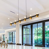 VONN Artisan Ellegi VMC34247BL 47" Integrated LED ETL Certified Pendant, Height Adjustable Chandelier, Black