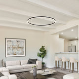 VONN Tania VMC34911BL 39" ETL Certified Integrated LED Ring Chandelier Height Adjustable Pendant in Black-VONN Lighting