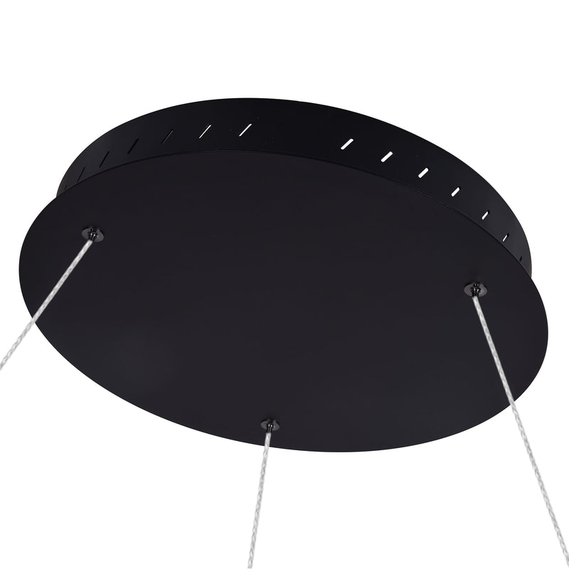 VONN Tania VMC34911BL 39" ETL Certified Integrated LED Ring Chandelier Height Adjustable Pendant in Black