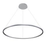 VONN Tania VMC34912AL 51" ETL Certified Integrated LED Ring Chandelier Height Adjustable Pendant in Silver