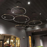 VONN Tania 51" Integrated LED Ring Chandelier ETL Certified Height Adjustable Pendant VMC34912BL in Black-VONN Lighting