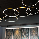 VONN Tania VMC34912BL 51" ETL Certified Integrated LED Ring Chandelier Height Adjustable Pendant in Black