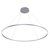 VONN Tania VMC34960AL 60" Integrated LED ETL Certified Ring Chandelier, Height Adjustable Pendant in Silver