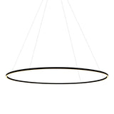 VONN Tania VMC34960BL 60" Integrated LED ETL Certified Ring Chandelier, Height Adjustable Pendant in Black