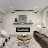 VONN Tania VMC34960BL 60" Integrated LED ETL Certified Ring Chandelier, Height Adjustable Pendant in Black