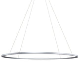 VONN Tania VMC34972AL 72" Integrated LED ETL Certified Ring Chandelier, Height Adjustable Pendant in Silver