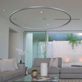 VONN Tania VMC34972AL 72" Integrated LED Ring Chandelier in Silver n a modern decor