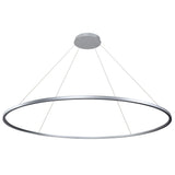 VONN Tania VMC34972AL 72" Integrated LED ETL Certified Ring Chandelier, Height Adjustable Pendant in Silver