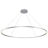 VONN Tania VMC34972AL 72" Integrated LED ETL Certified Ring Chandelier, Height Adjustable Pendant in Silver