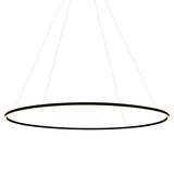 VONN Tania VMC34972BL 72" Integrated LED ETL Certified Ring Chandelier, Height Adjustable Pendant in Black