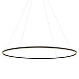 VONN Tania VMC34972BL 72" Integrated LED ETL Certified Ring Chandelier, Height Adjustable Pendant in Black