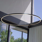 VONN Tania VMC34972BL 72" Integrated LED ETL Certified Ring Chandelier, Height Adjustable Pendant in Black