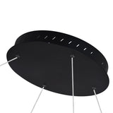 VONN Tania VMC34972BL 72" Integrated LED ETL Certified Ring Chandelier, Height Adjustable Pendant in Black