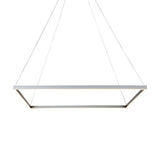 VONN Atria VMC35511AL 39" ETL Certified Integrated LED Square Chandelier, Height Adjustable Pendant in Silver