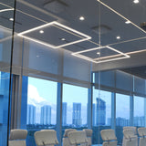 VONN Atria VMC35511AL 39" square chandelier in the conference room office