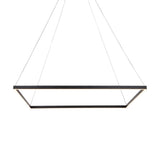 VONN Atria VMC35511BL 39" ETL Certified Integrated LED Square Chandelier, Height Adjustable Pendant in Black