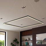 VONN Atria 39" Modern Integrated LED Square Chandelier Matt Black VMC35511BL