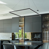 VONN Atria VMC35511BL 39" ETL Certified Integrated LED Square Chandelier, Height Adjustable Pendant in Black-VONN Lighting