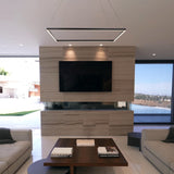 VONN Atria VMC35511BL 39" ETL Certified Integrated LED Square Chandelier, Height Adjustable Pendant in Black