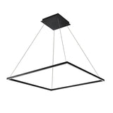 VONN Atria VMC35511BL 39" ETL Certified Integrated LED Square Chandelier, Height Adjustable Pendant in Black
