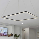 VONN Atria VMC35512BL 51" ETL Certified Integrated LED Square Chandelier Height Adjustable Pendant in Black