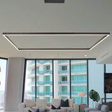 VONN Atria VMC35512BL 51" ETL Certified Integrated LED Square Chandelier Height Adjustable Pendant in Black