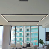 VONN Atria VMC35512BL 51" ETL Certified Integrated LED Square Chandelier Height Adjustable Pendant in Black