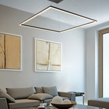 VONN Atria VMC35512BL 51" ETL Certified Integrated LED Square Chandelier Height Adjustable Pendant in Black