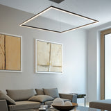 VONN Atria VMC35512BL 51" ETL Certified Integrated LED Square Chandelier Height Adjustable Pendant in Black