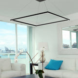 VONN Atria VMC35512BL 51" ETL Certified Integrated LED Square Chandelier Height Adjustable Pendant in Black