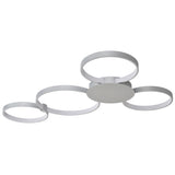 VONN Capella VMCF41500AL 43" Integrated LED ETL Certified Ceiling Light Multi-Ring Semi Flush in Silver
