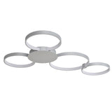 VONN Capella VMCF41500AL 43" Integrated LED ETL Certified Ceiling Light Multi-Ring Semi Flush in Silver
