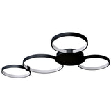 VONN Capella VMCF41500BL 43" Integrated LED ETL Certified Ceiling Light Multi-Ring Semi Flush in Black