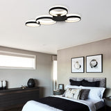 VONN Capella VMCF41500BL 43" Integrated LED ETL Certified Ceiling Light Multi-Ring Semi Flush in Black