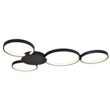 VONN Capella VMCF41500BL 43" Integrated LED ETL Certified Ceiling Light Multi-Ring Semi Flush in Black