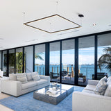 VONN Atria VMCP35551BL 51" Integrated LED ETL Certified Square Chandelier, Height Adjustable Square Pendant, Black