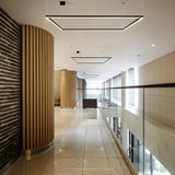 VONN Atria VMCP35551BL 51" Integrated LED ETL Certified Square Chandelier, Height Adjustable Square Pendant, Black