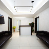 VONN Atria VMCP35551BL 51" Integrated LED ETL Certified Square Chandelier, Height Adjustable Square Pendant, Black