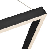 VONN Atria VMCP35551BL 51" Integrated LED ETL Certified Square Chandelier, Height Adjustable Square Pendant, Black