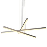 VONN Sirius VMP25030AL 40" ETL Certified Integrated LED Pendant, Height Adjustable Chandelier in Silver