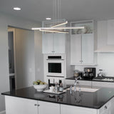 VONN Sirius VMP25030AL 40" ETL Certified Integrated LED Pendant, Height Adjustable Chandelier in Silver