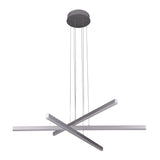 VONN Sirius VMP25030AL 40" ETL Certified Integrated LED Pendant, Height Adjustable Chandelier in Silver