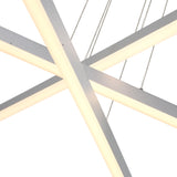 VONN Sirius VMP25030AL 40" ETL Certified Integrated LED Pendant, Height Adjustable Chandelier in Silver