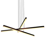VONN Sirius VMP25030BL 40" ETL Certified Integrated LED Pendant, Height Adjustable Chandelier in Black-VONN Lighting