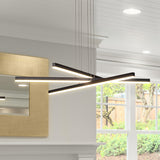 VONN Sirius VMP25030BL 40" ETL Certified Integrated LED Pendant, Height Adjustable Chandelier in Black-VONN Lighting