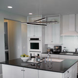 VONN Sirius VMP25030BL 40" ETL Certified Integrated LED Pendant, Height Adjustable Chandelier in Black